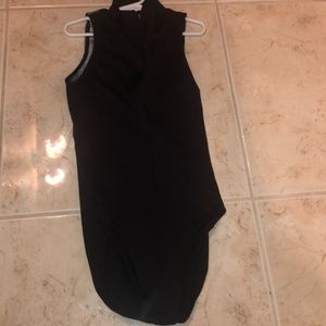 AinslieWear New York Black Front Zip Leotard